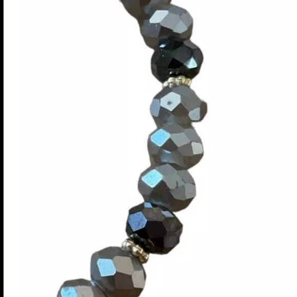 Chico’s Pyrite & Gold Tone Stretch Bracelet NWT - Picture 3 of 4